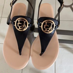 Karl Lagerfeld leather sandals, never worn, size 6 1/2